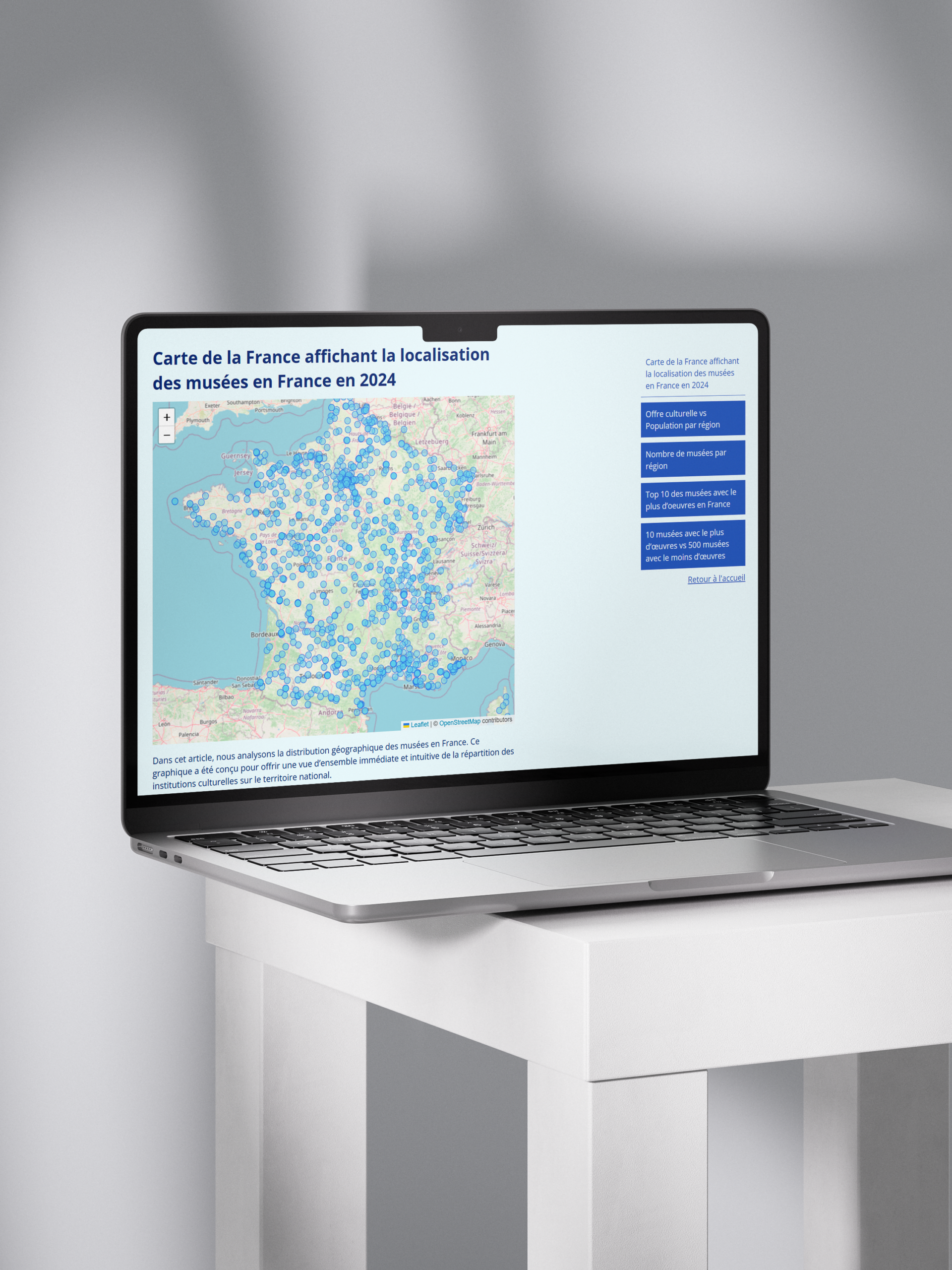 Visualisation des musées en France
